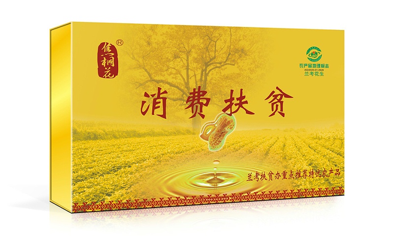 焦桐花消費(fèi)扶貧蘭考花生書型盒精品禮盒_副本