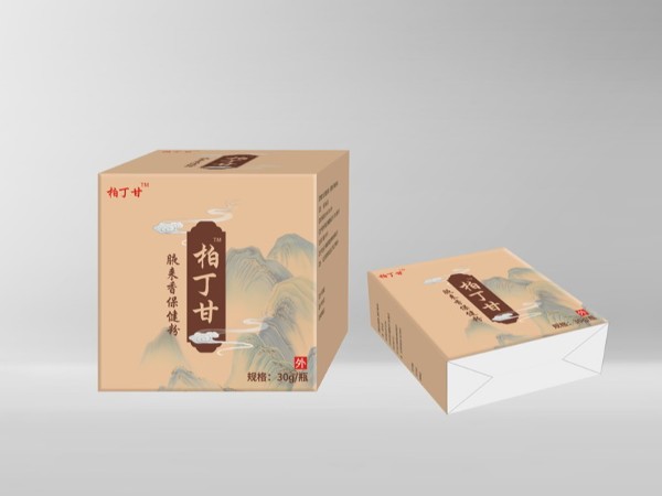 柏丁甘腋來香保健粉卡盒-保健品包裝定制