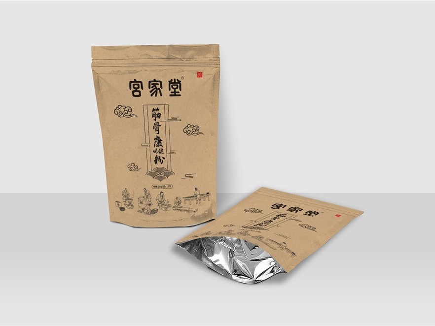 宮家堂筋骨康保健粉自立袋-保健品包裝定制