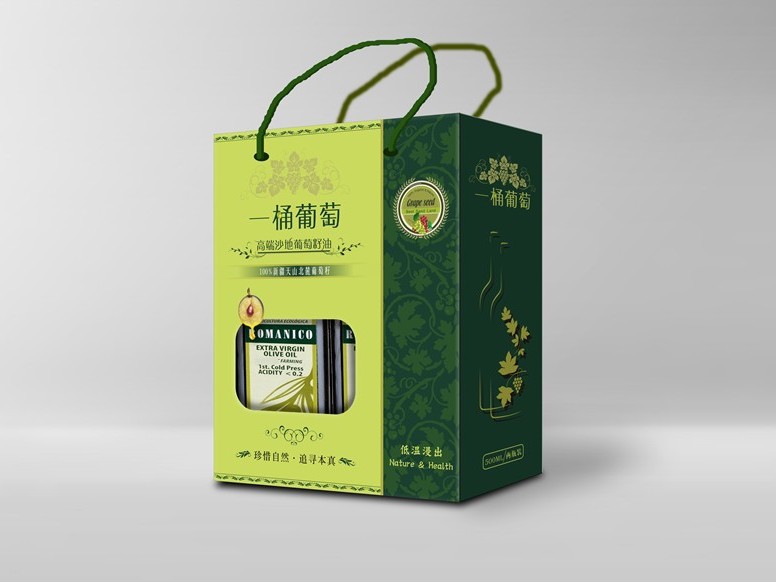 一桶葡萄高端沙地葡萄油包裝卡盒定制-食品包裝定制