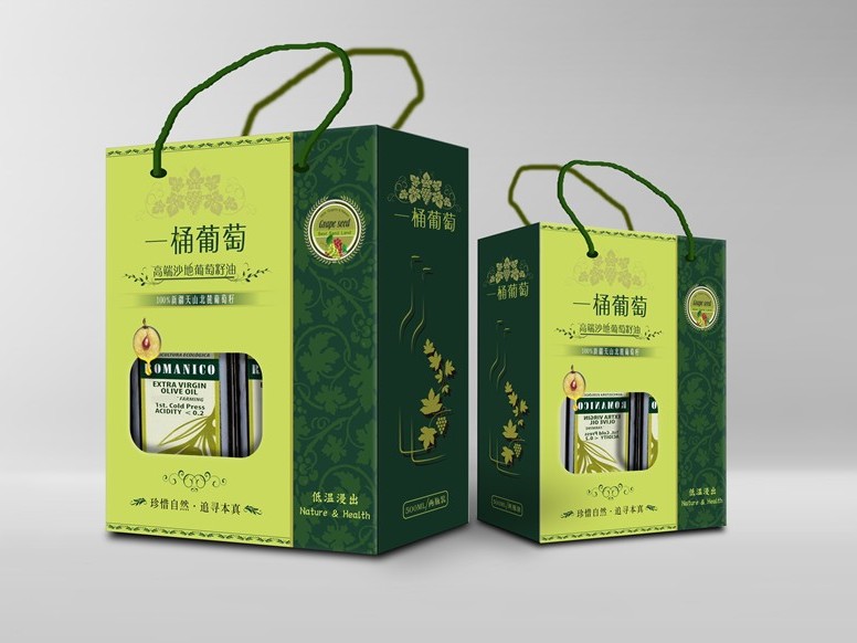 一桶葡萄高端沙地葡萄油包裝卡盒定制-食品包裝定制
